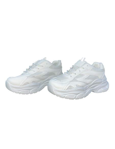 DEPORTIVA PISO ANCHO BLANCO