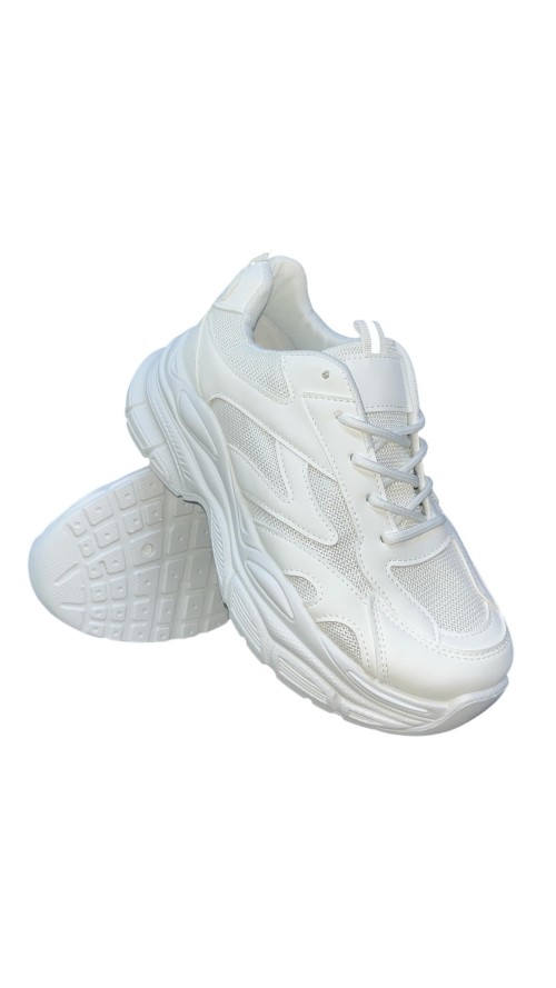 DEPORTIVA PISO ANCHO BLANCO