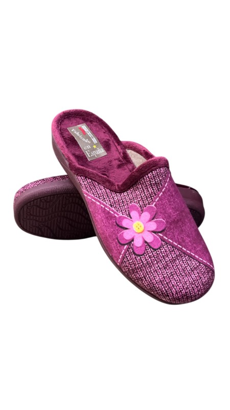 ZAPATILLA SERIGRAFIA MARGARITA BURDEOS