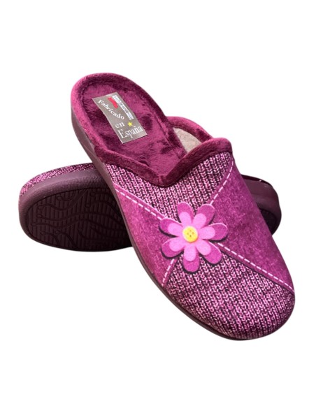ZAPATILLA SERIGRAFIA MARGARITA BURDEOS