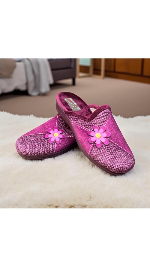 ZAPATILLA SERIGRAFIA MARGARITA BURDEOS