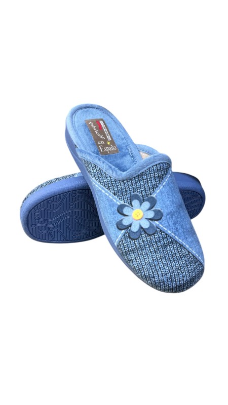 ZAPATILLA SERIGRAFIA MARGARITA AZUL