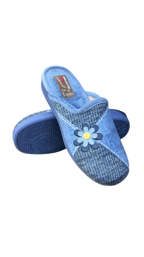 ZAPATILLA SERIGRAFIA MARGARITA AZUL