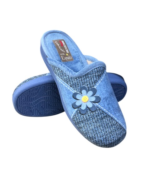 ZAPATILLA SERIGRAFIA MARGARITA AZUL