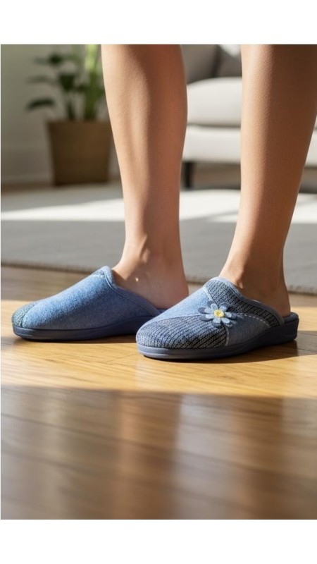 ZAPATILLA SERIGRAFIA MARGARITA AZUL 2