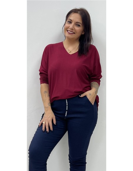 CAMISETA VIDA BURDEOS