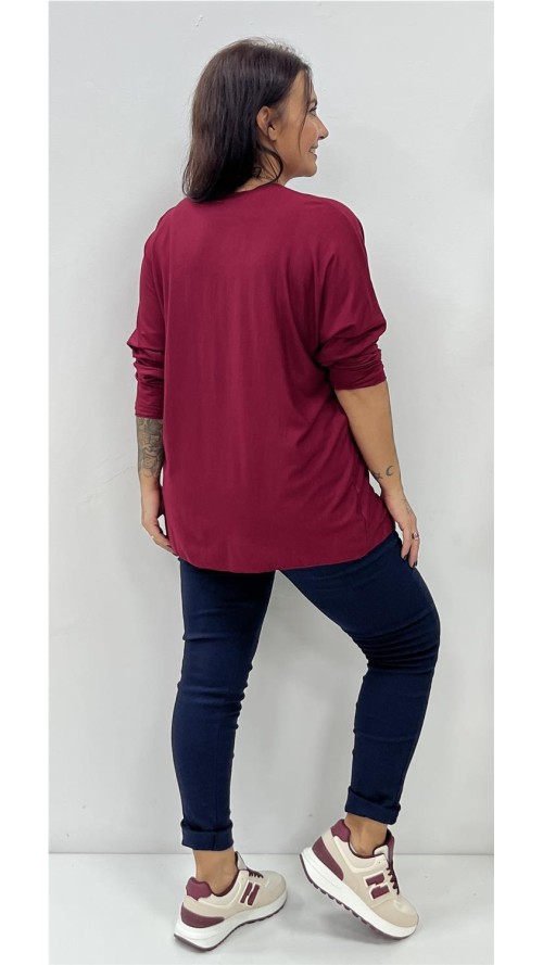 CAMISETA VIDA BURDEOS