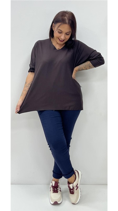 CAMISETA VIDA MARRON 2