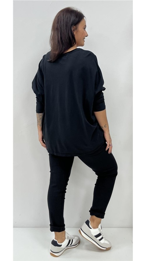 CAMISETA 9 CORAZONES NEGRO