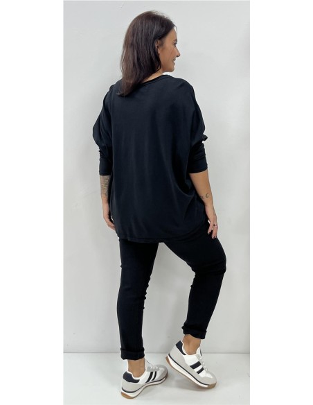 CAMISETA 9 CORAZONES NEGRO