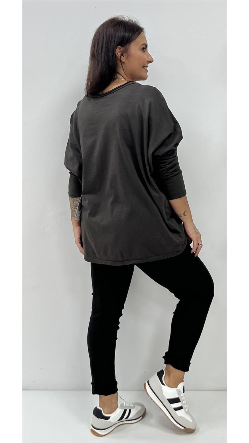 CAMISETA 9 CORAZONES MARRON