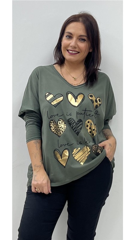 CAMISETA 9 CORAZONES KAKY