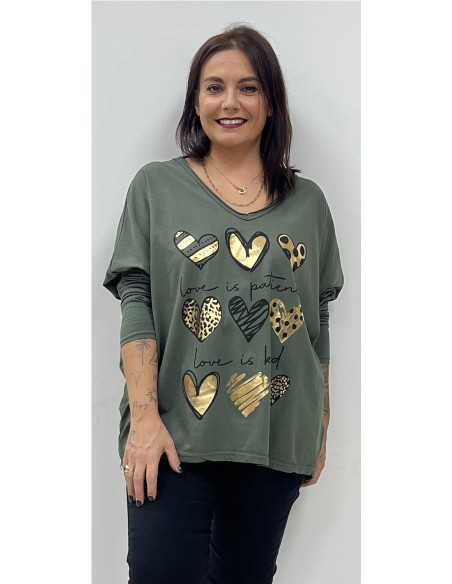 CAMISETA 9 CORAZONES KAKY