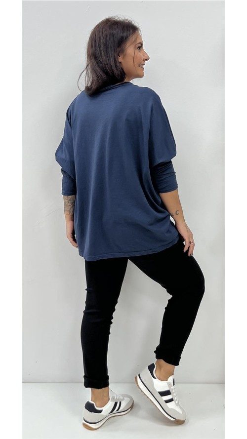 CAMISETA 9 CORAZONES MARINO