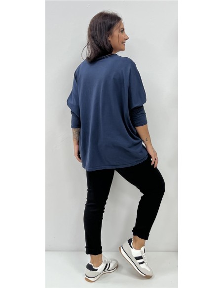 CAMISETA 9 CORAZONES MARINO