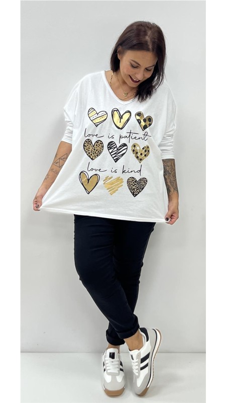 CAMISETA 9 CORAZONES BLANCO 2