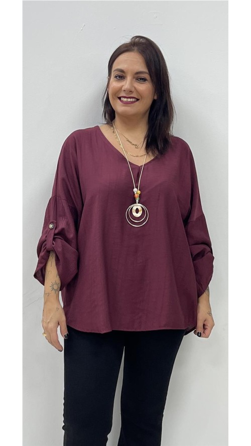 BLUSA PEPI BURDEOS