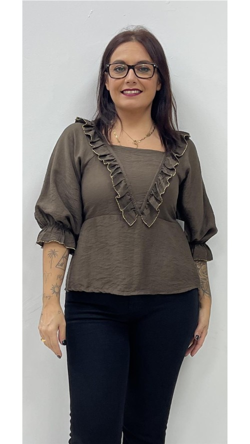 TOP BURGOS MARRON