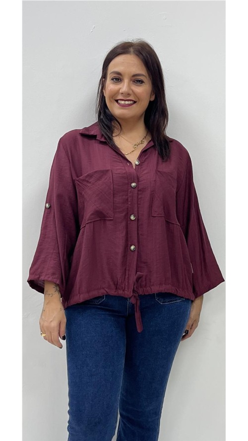 CAMISA ALISON BURDEOS