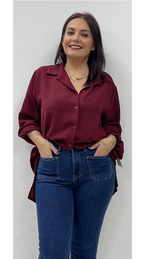 CAMISA BEATRIZ BURDEOS