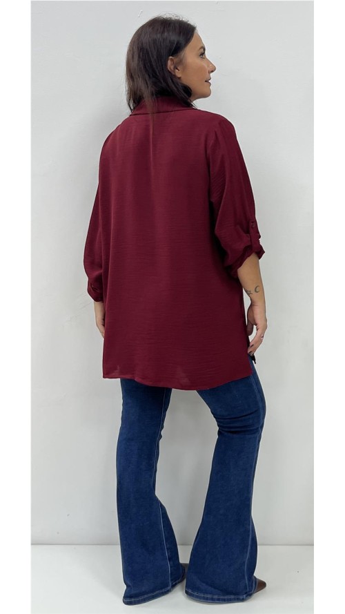 CAMISA BEATRIZ BURDEOS