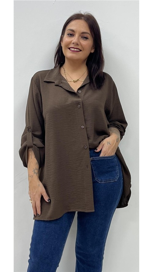 CAMISA BEATRIZ MARRON