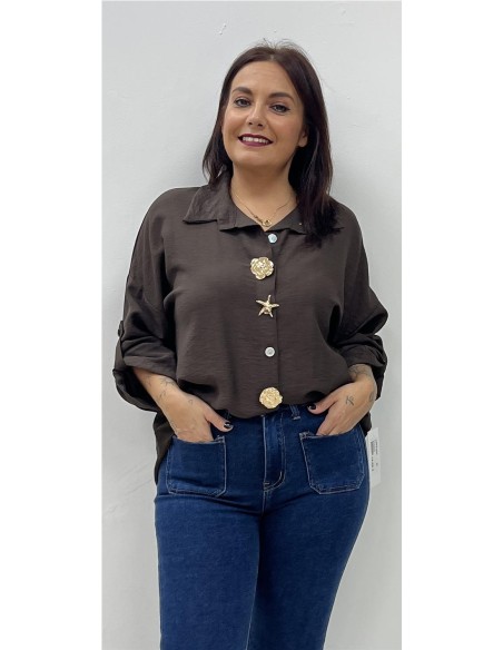 CAMISA AGATA MARRON