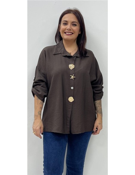 CAMISA AGATA MARRON