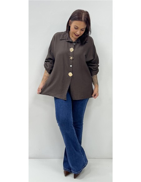 CAMISA AGATA MARRON