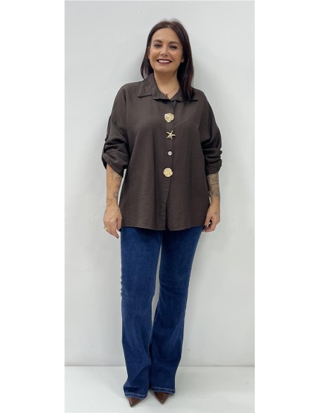 CAMISA AGATA MARRON