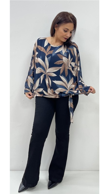 BLUSA FLORES MARINO 2