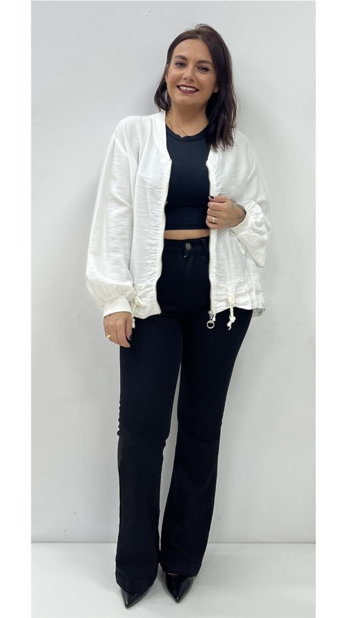 SUDADERA HALINA BLANCO