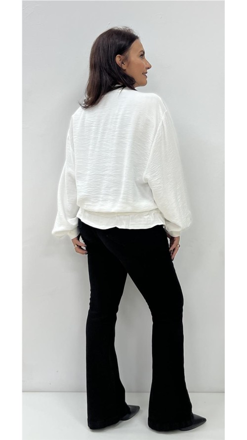 SUDADERA HALINA BLANCO