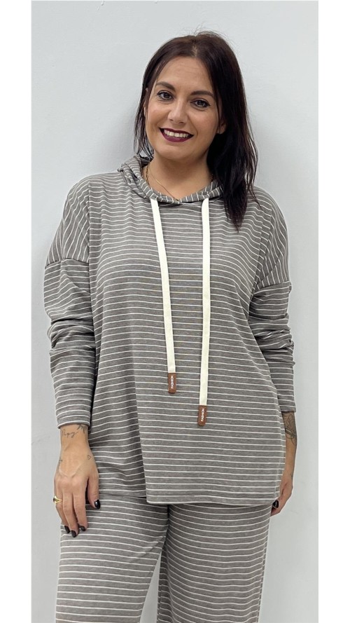 SUDADERA GRETA GRIS