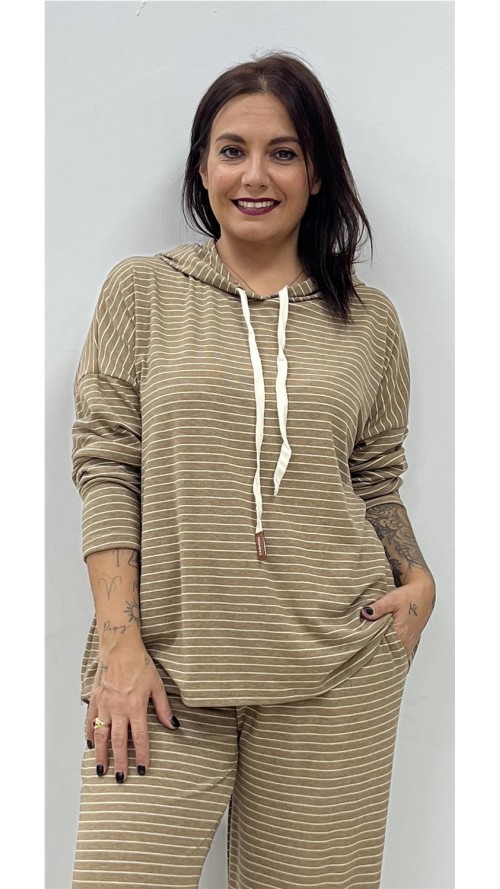 SUDADERA GRETA CAMEL