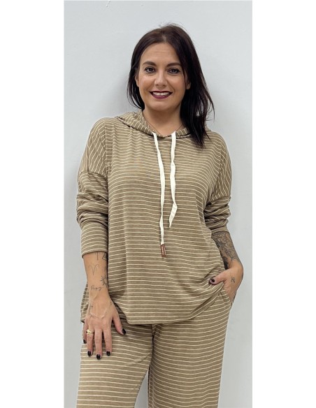 SUDADERA GRETA CAMEL