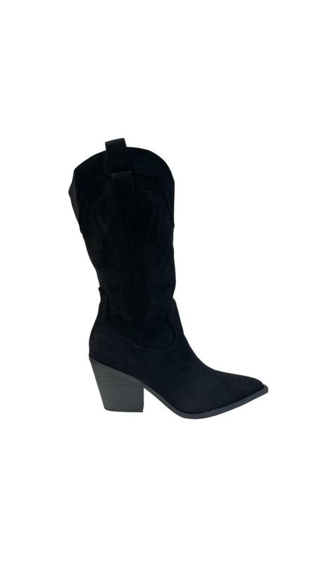 BOTIN COW BOY SERRAJE NEGRO