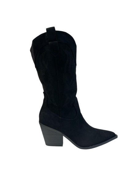 BOTIN COW BOY SERRAJE NEGRO