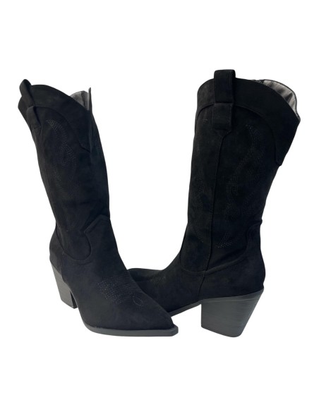 BOTIN COW BOY SERRAJE NEGRO
