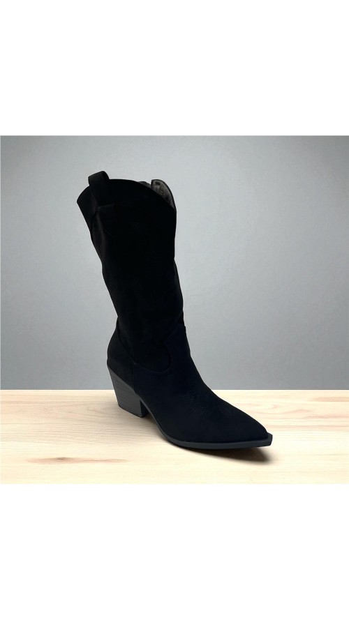 BOTIN COW BOY SERRAJE NEGRO