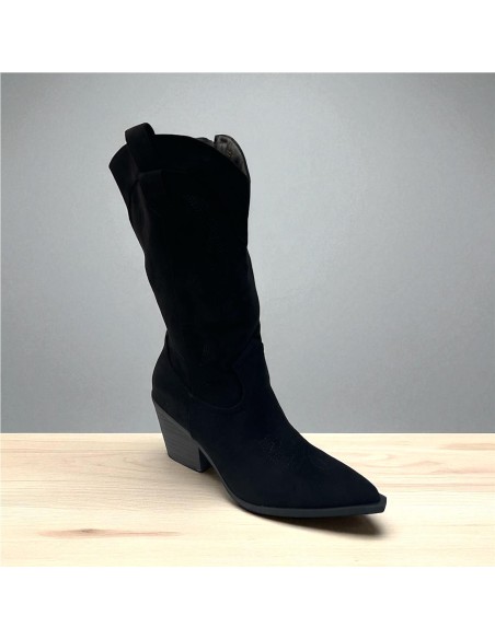 BOTIN COW BOY SERRAJE NEGRO