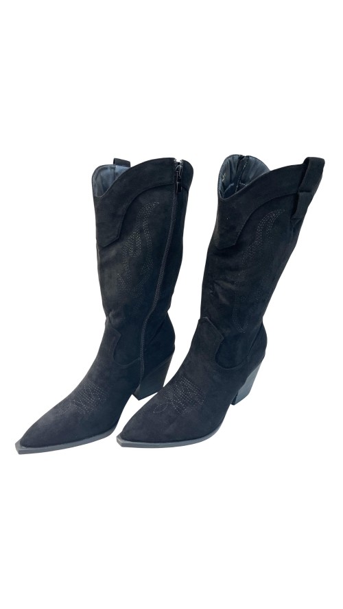 BOTIN COW BOY SERRAJE NEGRO