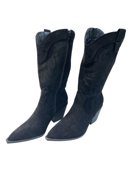 BOTIN COW BOY SERRAJE NEGRO