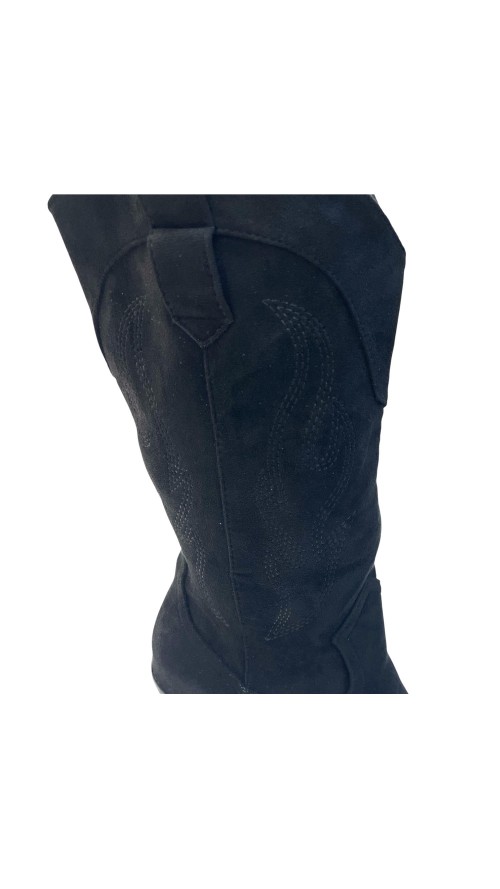 BOTIN COW BOY SERRAJE NEGRO