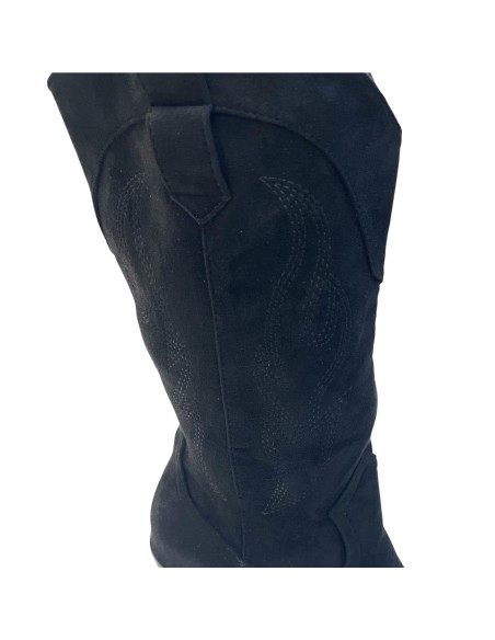 BOTIN COW BOY SERRAJE NEGRO