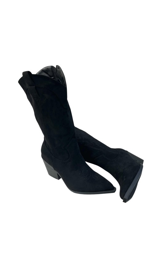 BOTIN COW BOY SERRAJE NEGRO