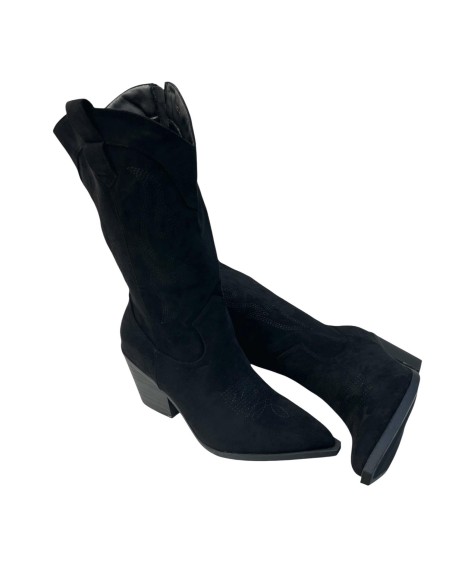 BOTIN COW BOY SERRAJE NEGRO