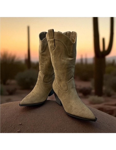 BOTIN COW BOY SERRAJE TAUPE