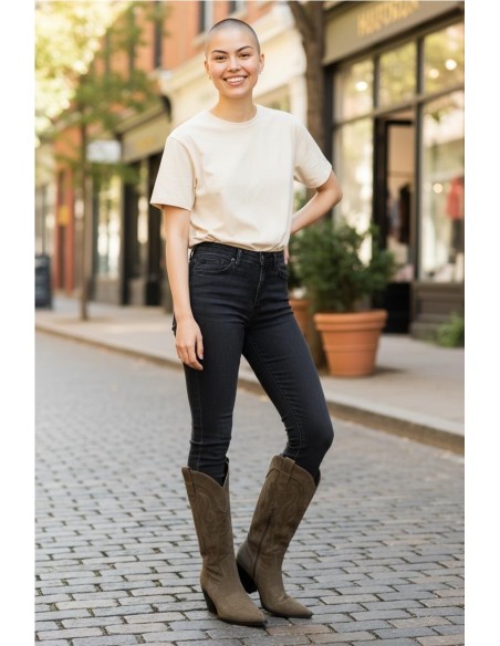 BOTIN COW BOY SERRAJE TAUPE