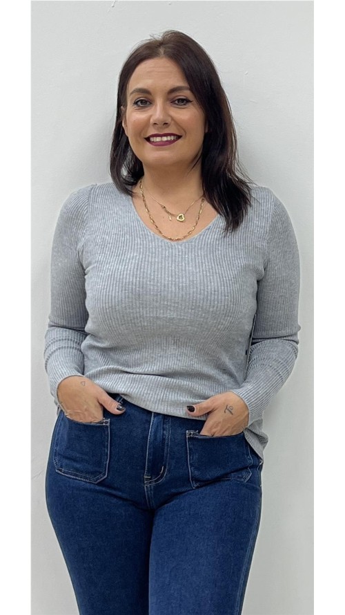 JERSEY BASIC CANALE GRIS